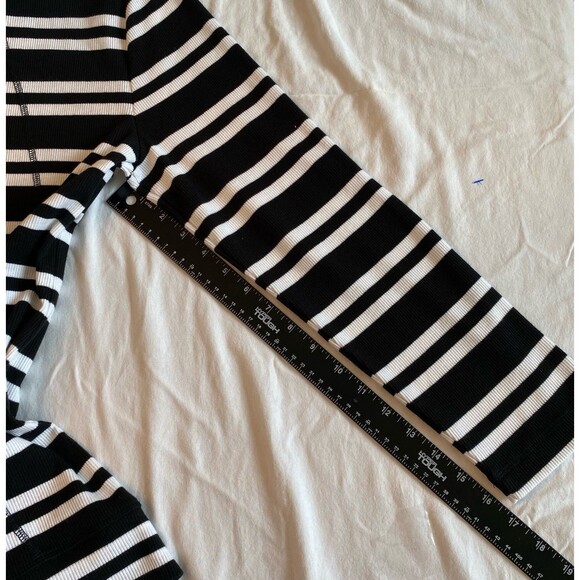 Talbots Jacket Women’s Size XL Petite Black White Stripe Full Zip Lightweight - Picture 11 of 11